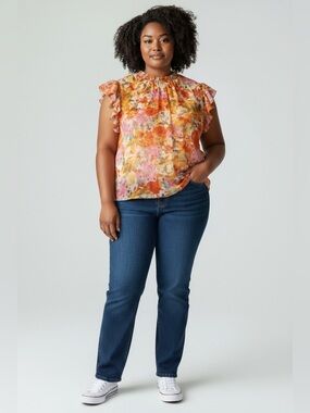 NWTs Vibrant Floral Blouse